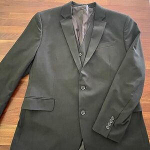 Classic Black Men's Suit Jacket & Vest